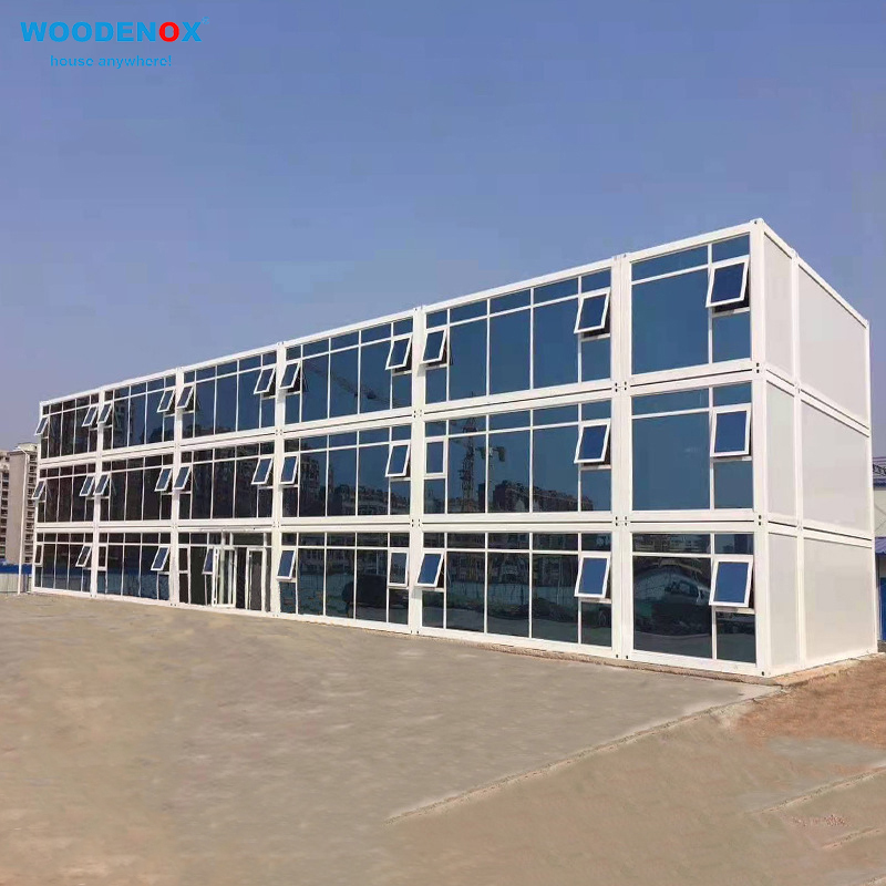2-etaĝaj antaŭkonstruitaj hejmoj modernaj modulaj hejmoj fabriko WOODENOX