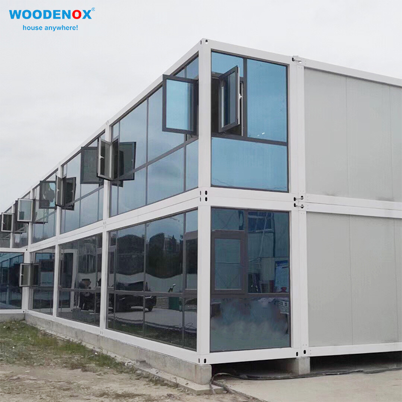 2 etaĝaj prefabrikitaj domoj modula hejma fabrikisto WOODENOX