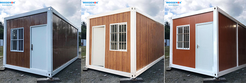 Prefab Modular Homes Pograndisto Wood Grain Detachable Container House