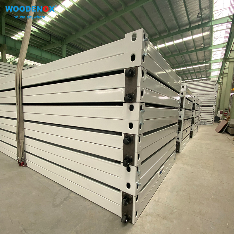 Cases contenidors estàndard modulars prefabricades en paquet pla Fabricant WOODENOX