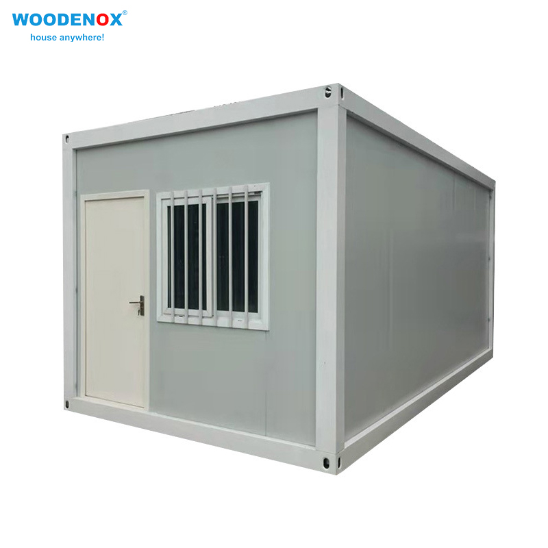 rumah prefabrikasi biaya rendah rumah kontainer paket datar 20 kaki WOODENOX