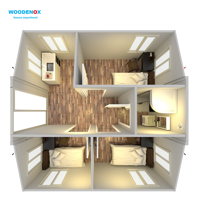 Container Expandable House 8 - WOODENOX